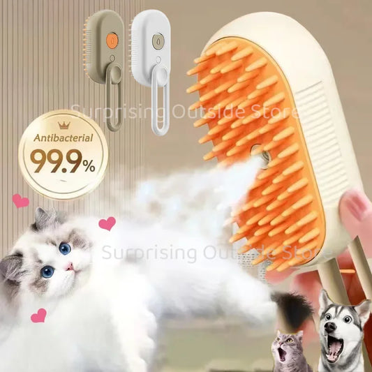 Cat Dog Pet Spray Massage Brush 3 in 1